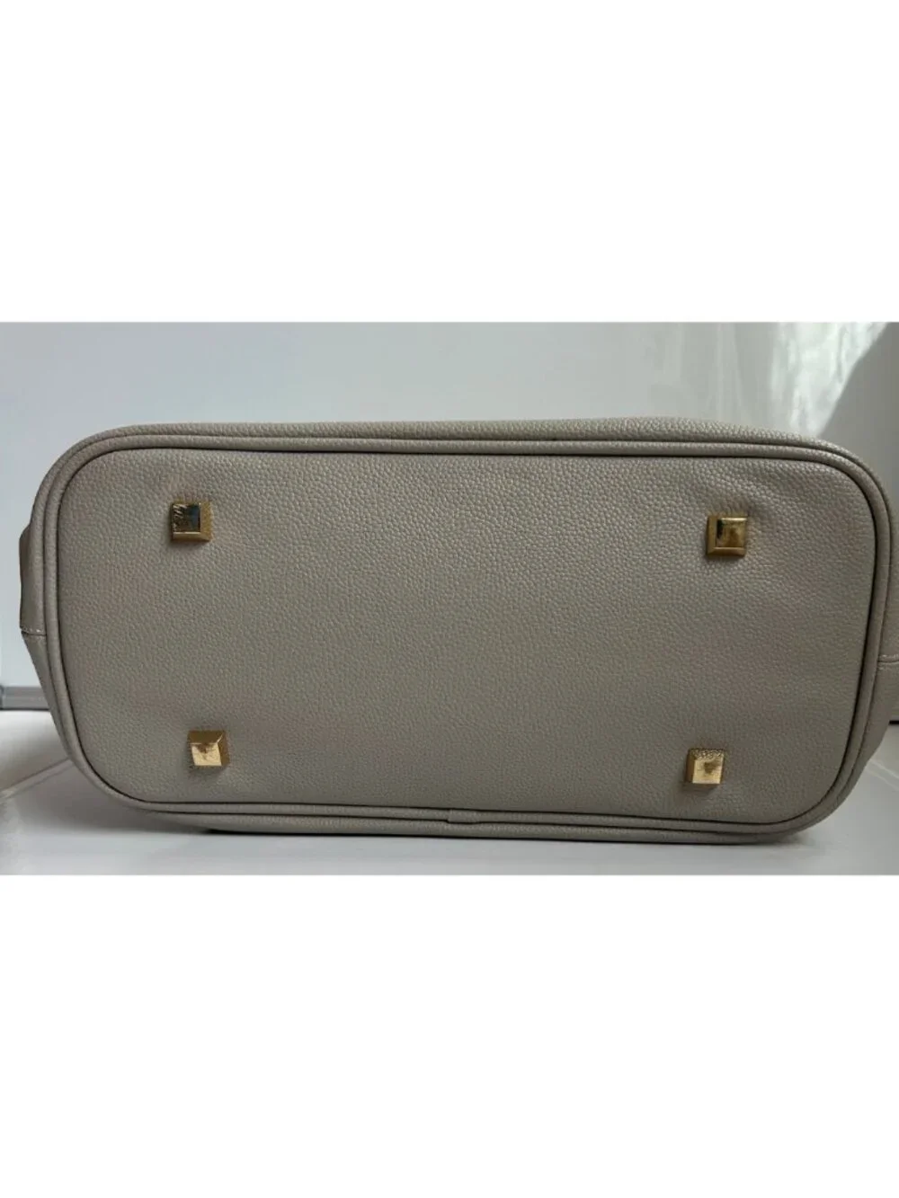 Platinum Gray Leather Laptop Tote Professional & Elegant Gray